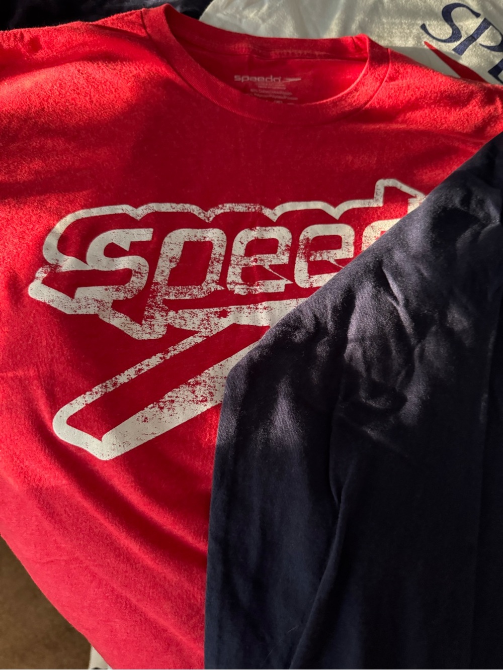 Speedo Navy, White & Red Graphic Tee Set - Picture 3 of 5